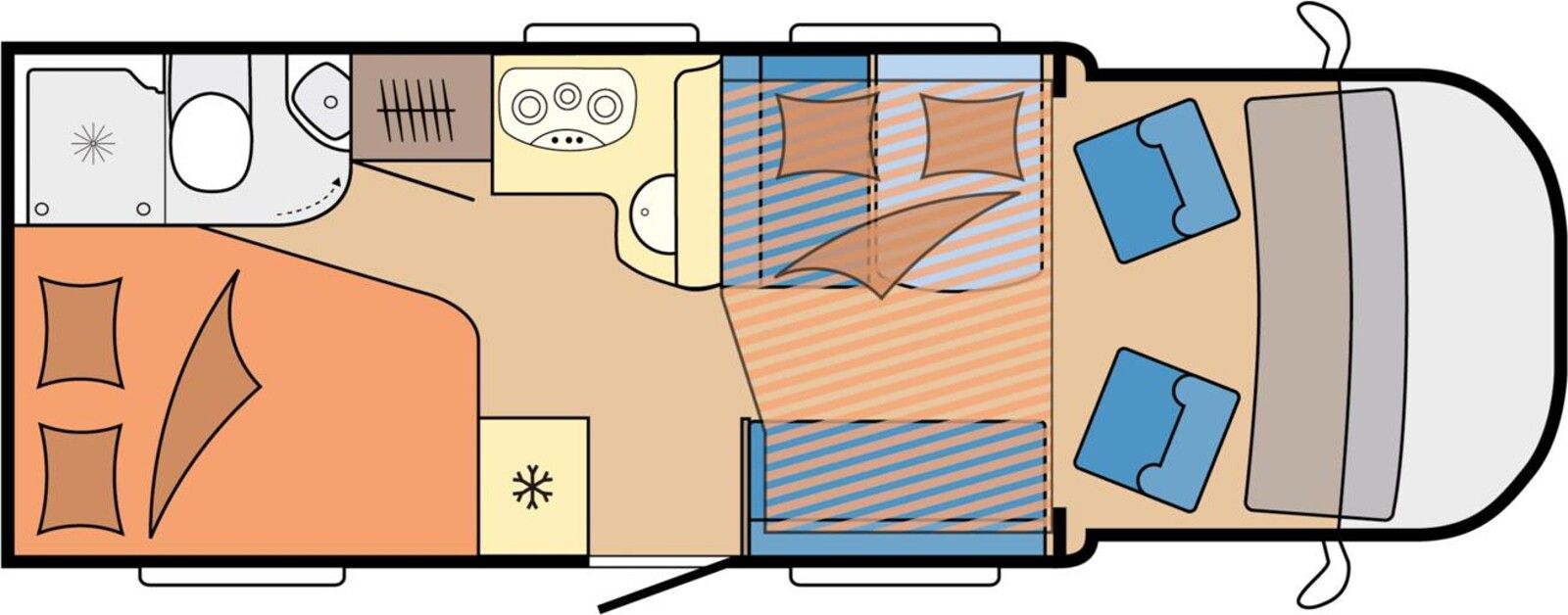 Fahrzeugabbildung Hobby Optima OnTour T65 HFL TRUMA Combi 6 E, Markise