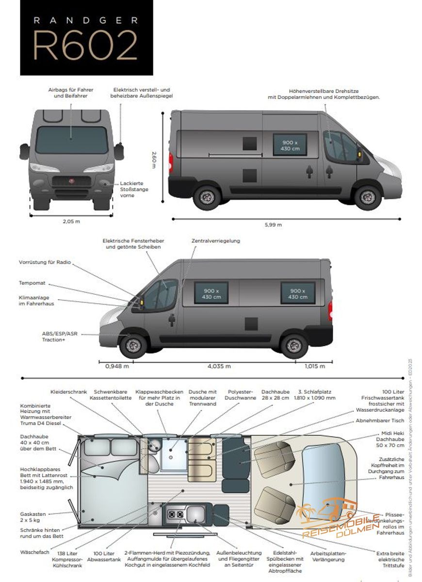 Fahrzeugabbildung Randger R602 LA BOHEME Fiat 140 PS Multimedia Paket