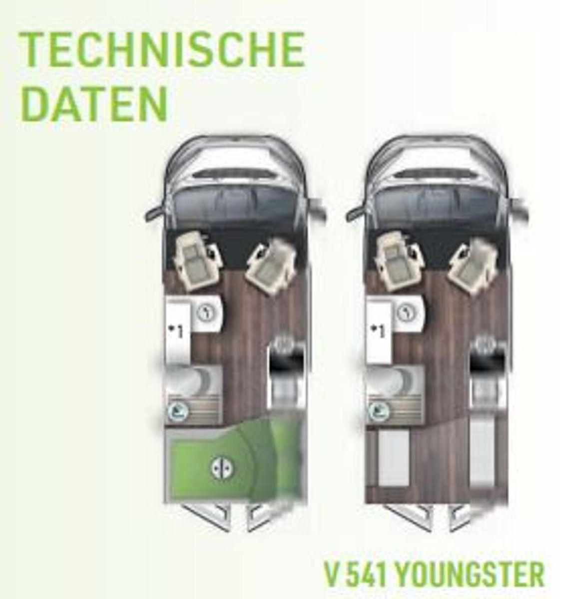 Fahrzeugabbildung Forster Youngster FV541Y Dusche Hubbett Dachhaube