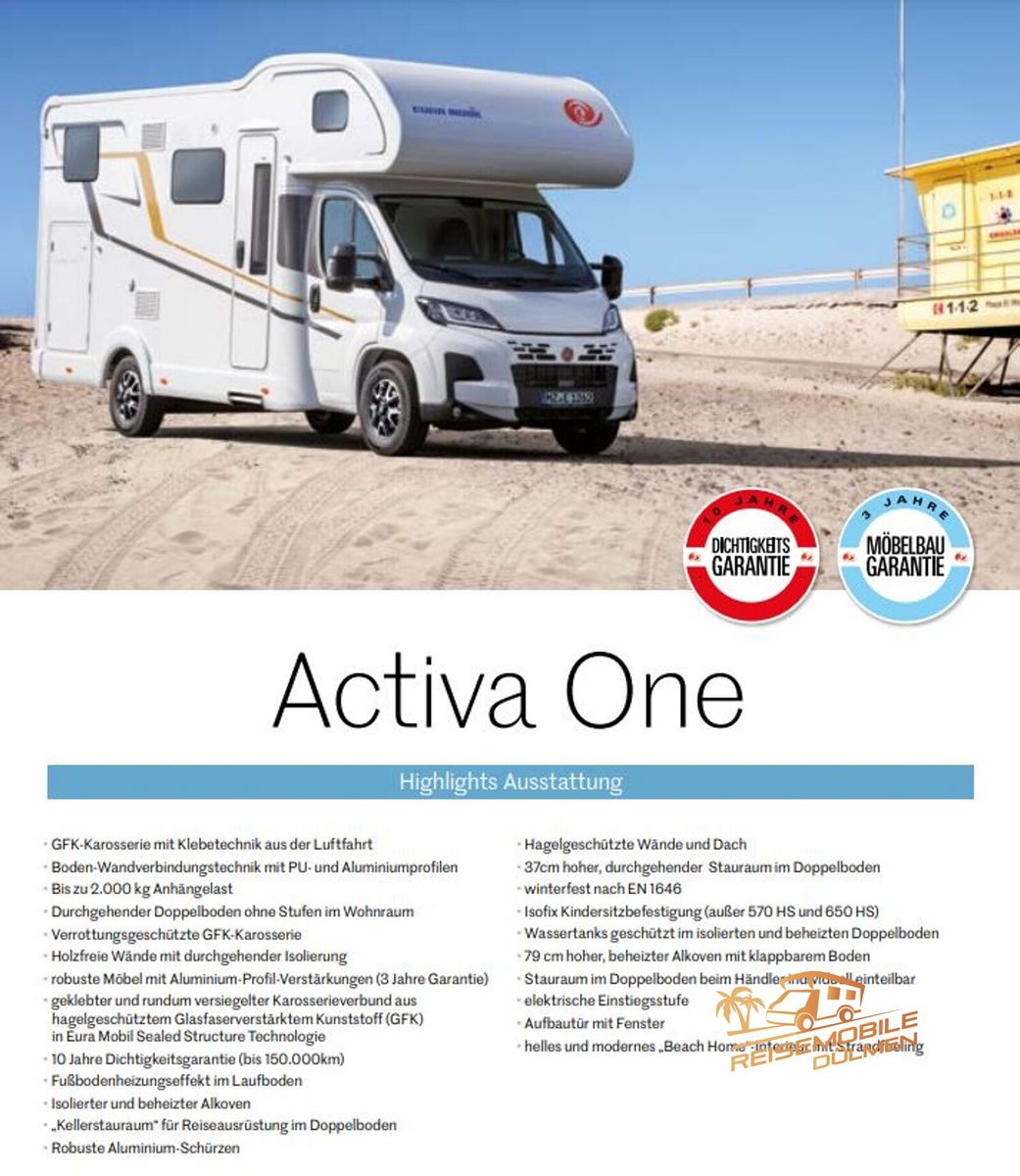 Fahrzeugabbildung Eura Mobil Activa One 650 HS Klimaautomatik Navi Markise