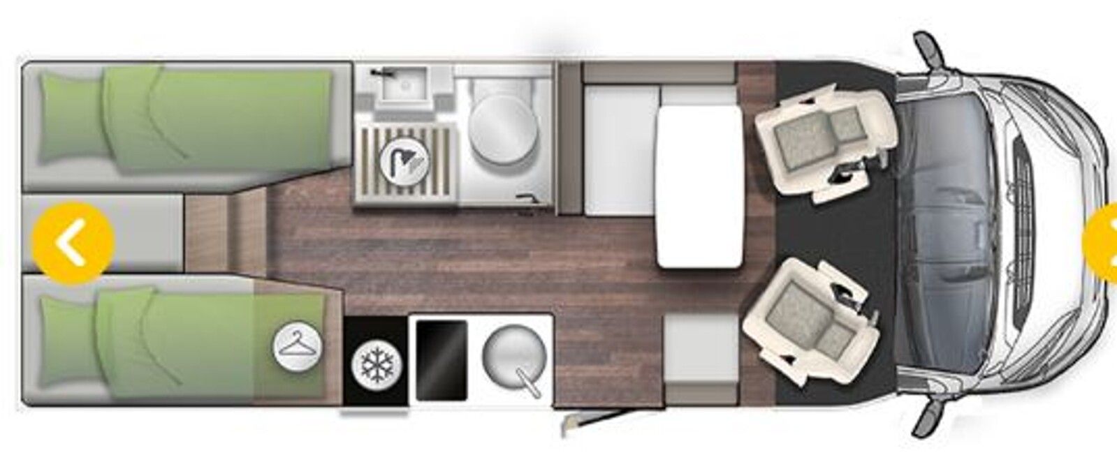 Fahrzeugabbildung Forster T 699EB Markise RFK 16 Truma Hubbett Mod.2025