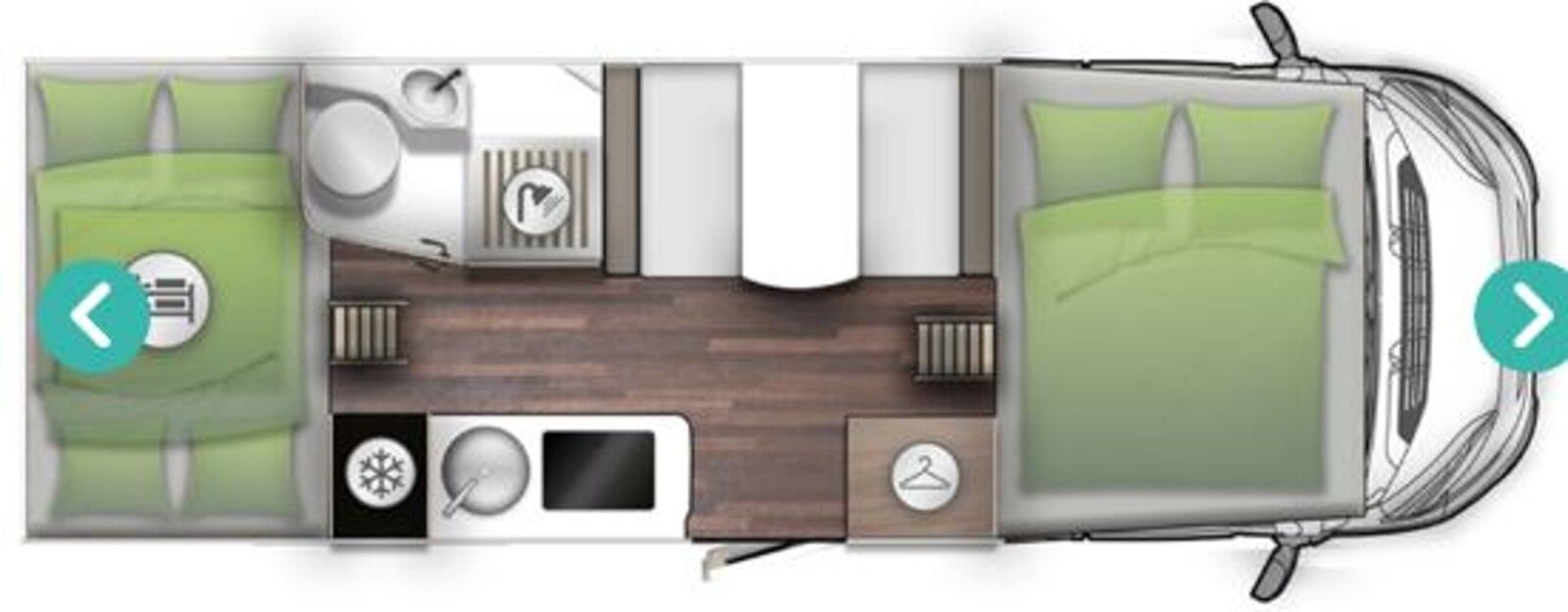 Fahrzeugabbildung Forster A 699DVB 8 Schlafplätze RFK Markise Modell 2025