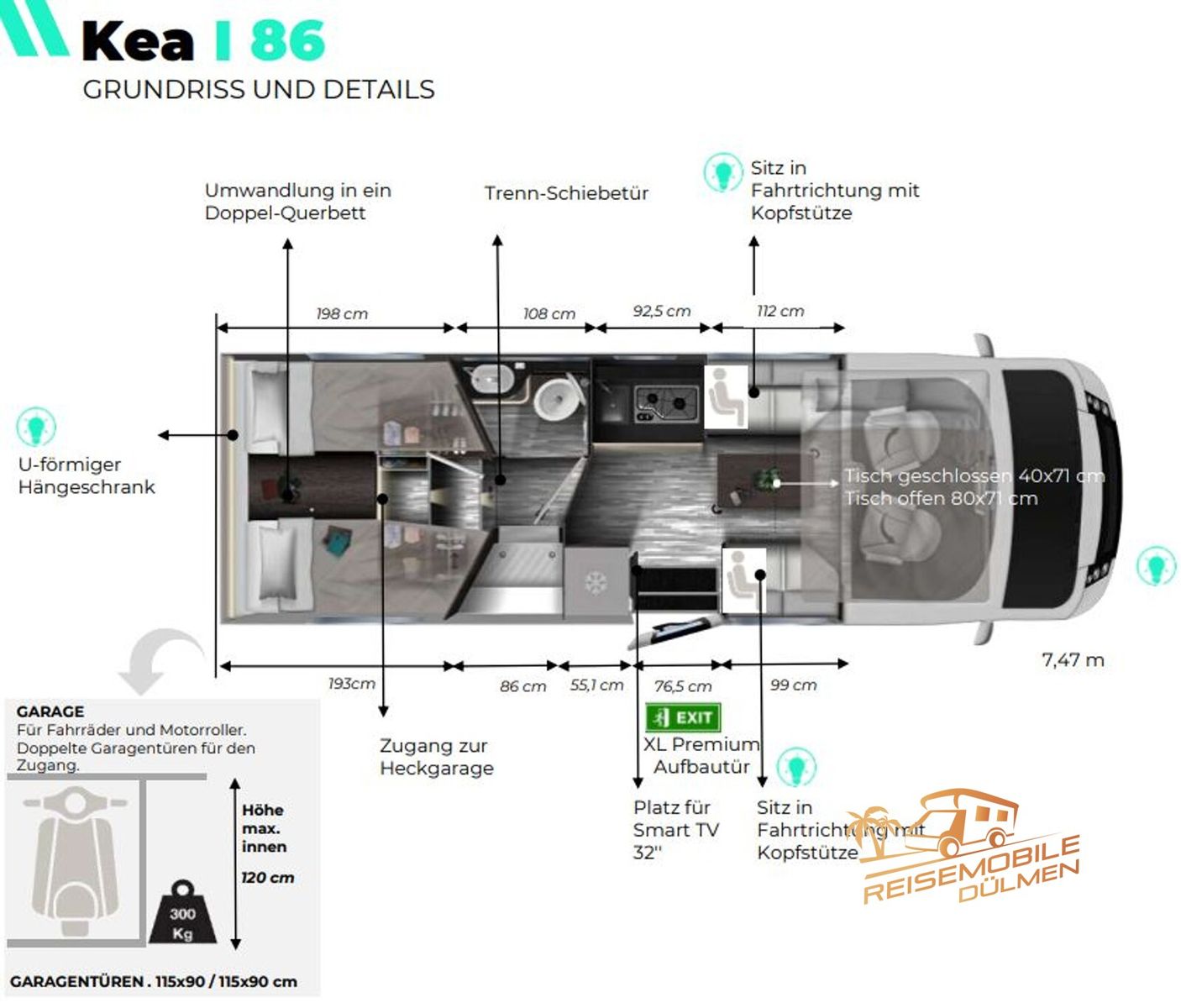 Fahrzeugabbildung Mobilvetta Kea I86 Paket Outdoor Markise Isofix