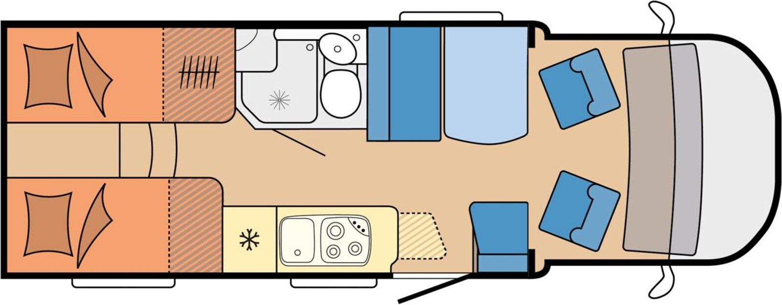 Hobby Optima OnTour T65 GE SAT TV Navi RFK Markise