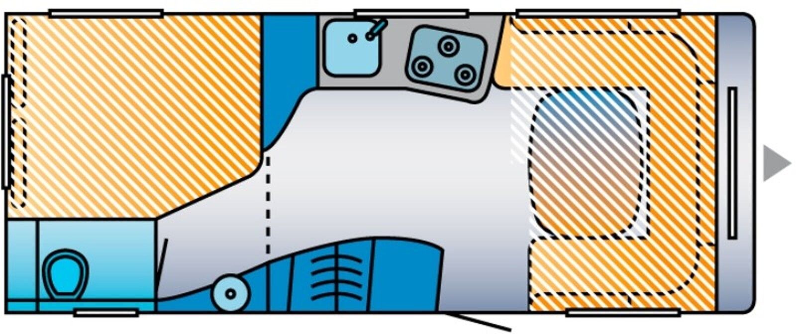 HYMER / ERIBA / HYMERCAR Eriba Nova HNS 545 Vorzelt SAT TV