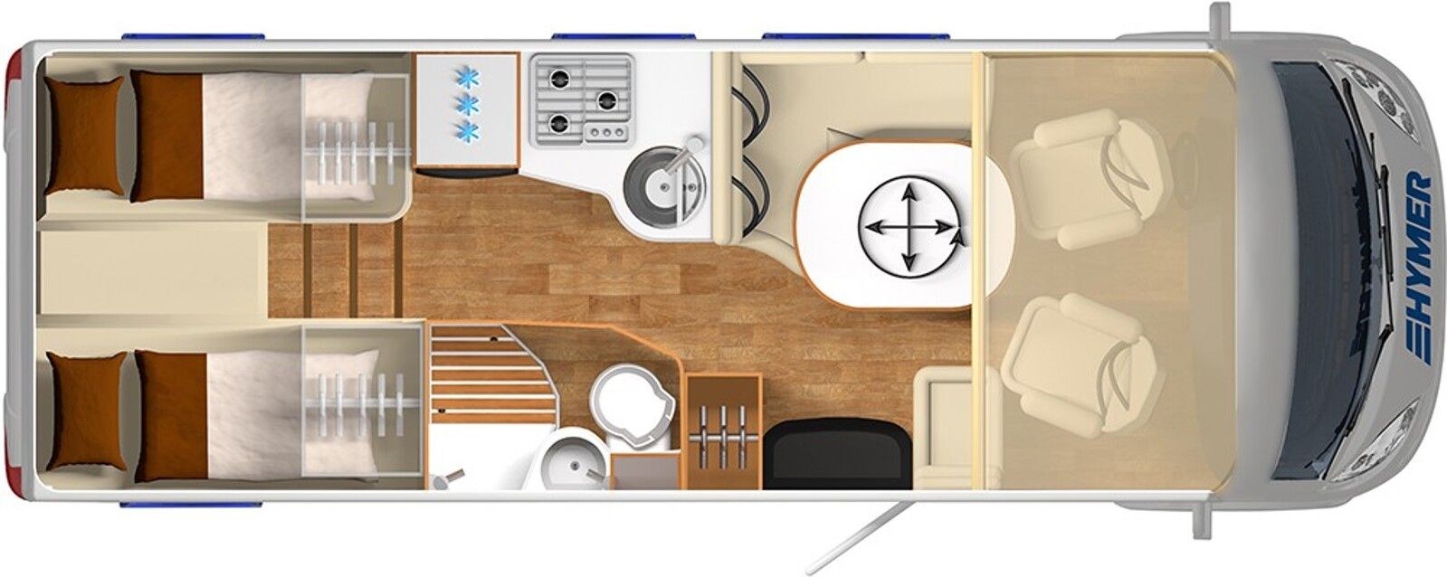 HYMER / ERIBA / HYMERCAR B-Klasse PremiumLine B588 Sat TV Solar AHK Klima