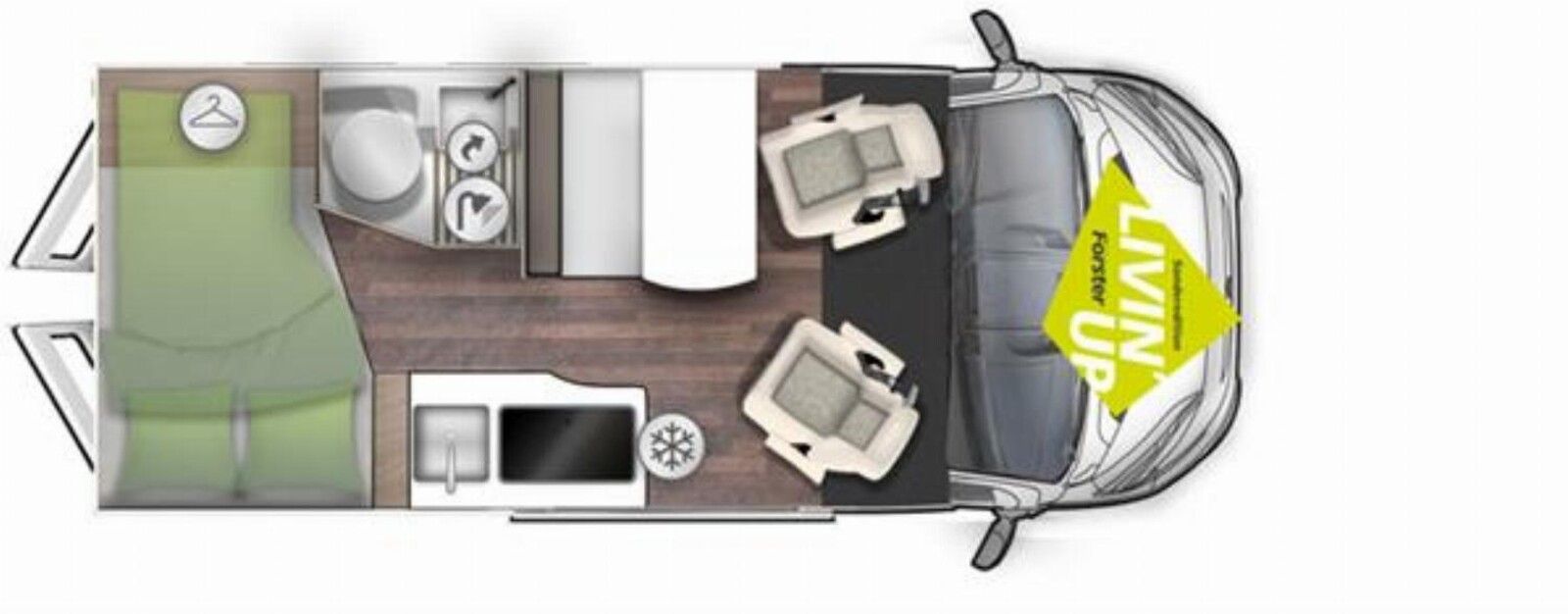Fahrzeugabbildung Forster Livin Up Pro FV541 HBL Combi4Gas Travel Line PDC