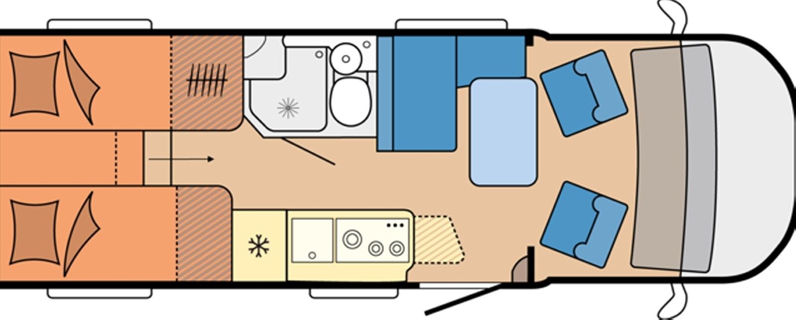 Fahrzeugabbildung Hobby OnTour C 680 GE Auto. PIONEER 9 Markise 16