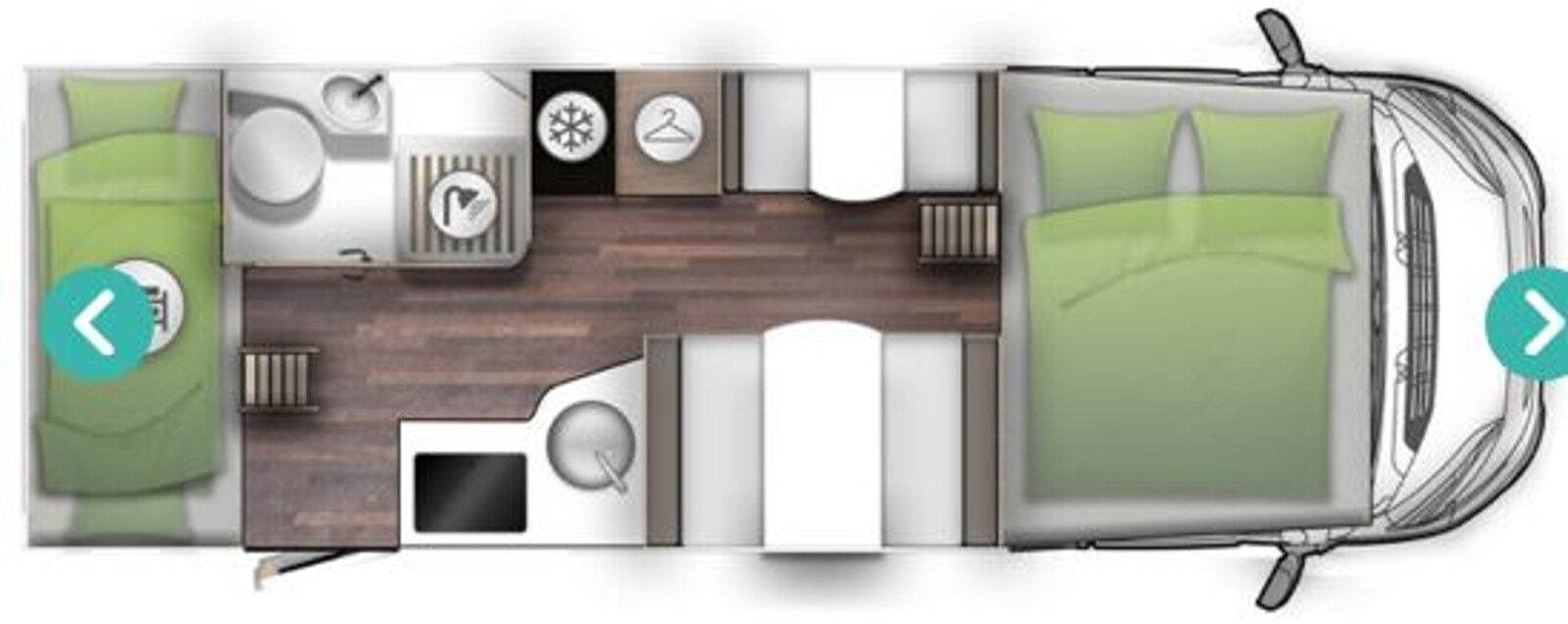 Fahrzeugabbildung Forster A 699VB 7 Gurtsitze + Schlafplätze Markise