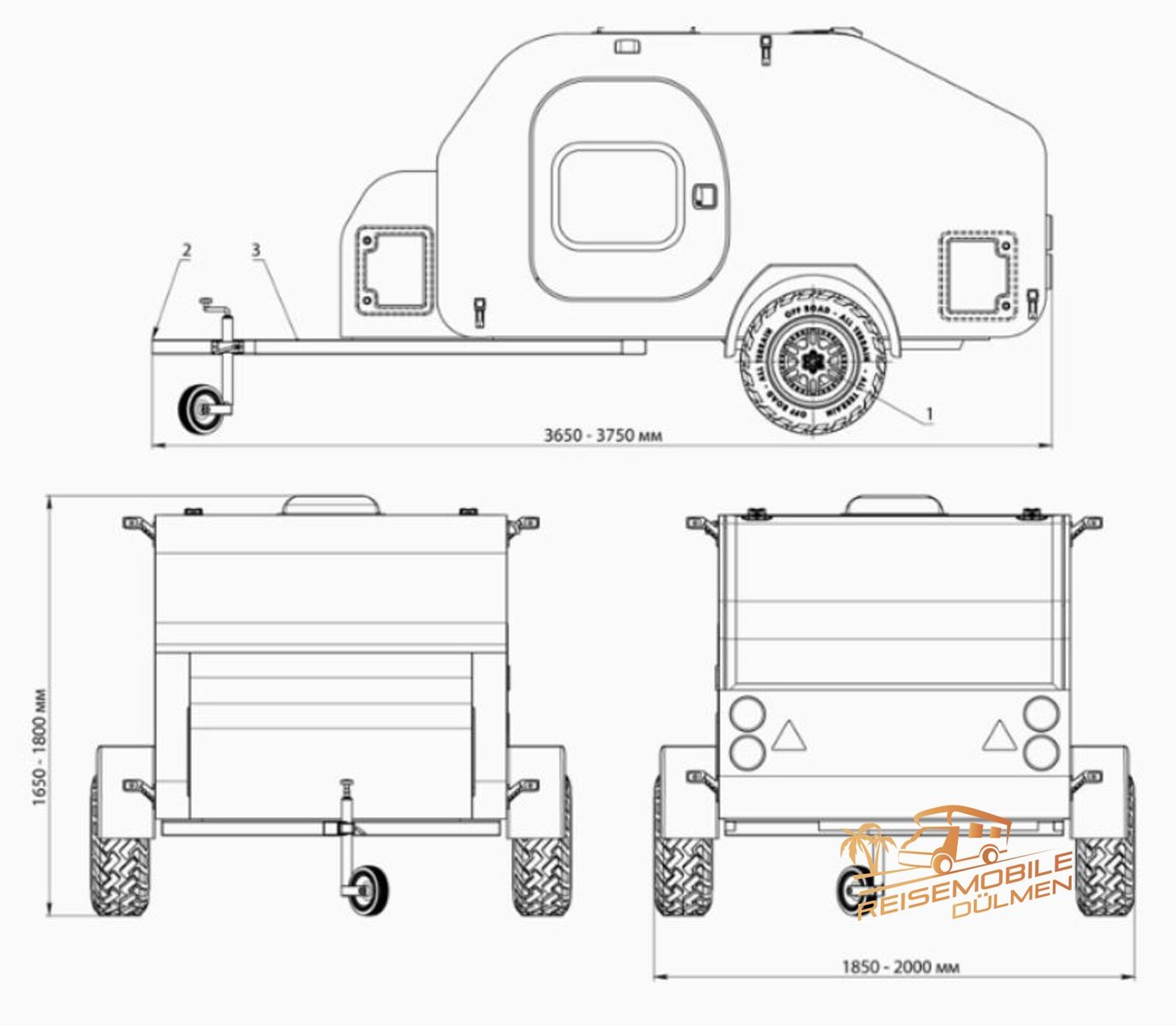 Fahrzeugabbildung Andere LifeStyle Camper X-Line Gaskocher Einzelrad 135