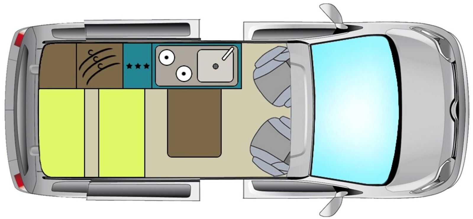 Fahrzeugabbildung Pössl Campster 17 AT 2xSchiebetür Lithium AHK Navi